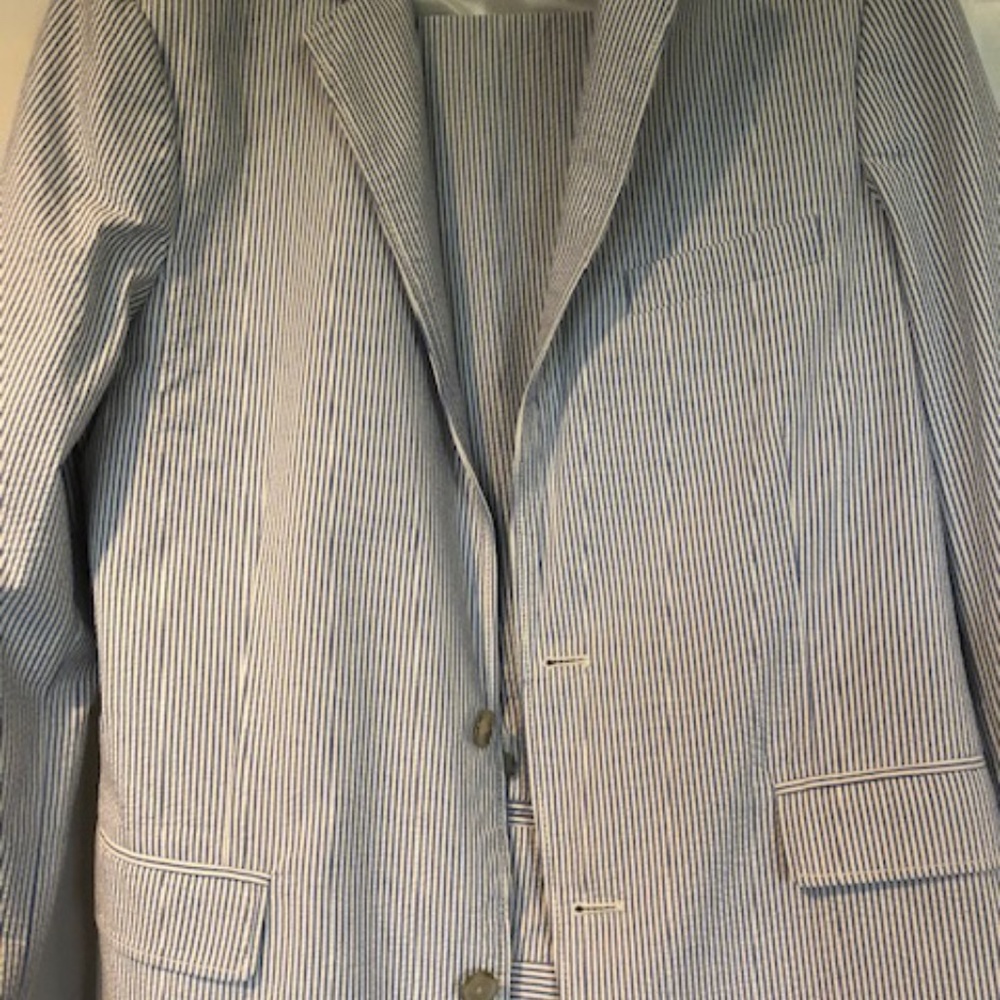 Mens Seersucker Suit